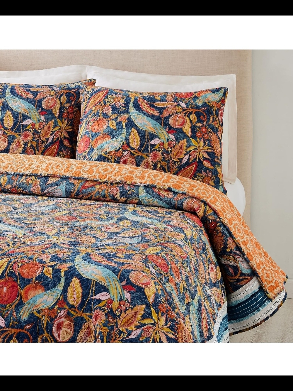 Peacock Garden Quilt By Dena Home KING
